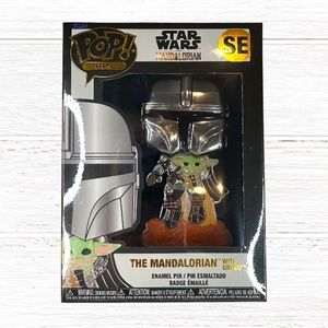 FUNKO Special Edition The Mandalorian with Baby Yoda GROGU Pop Pin NIB Star Wars
